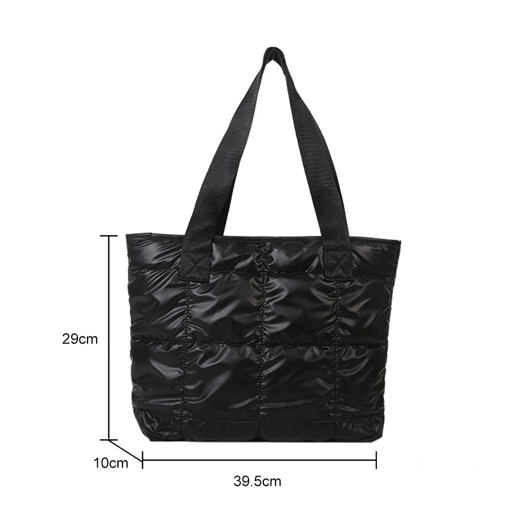 Quilted Puffer Tote Bag