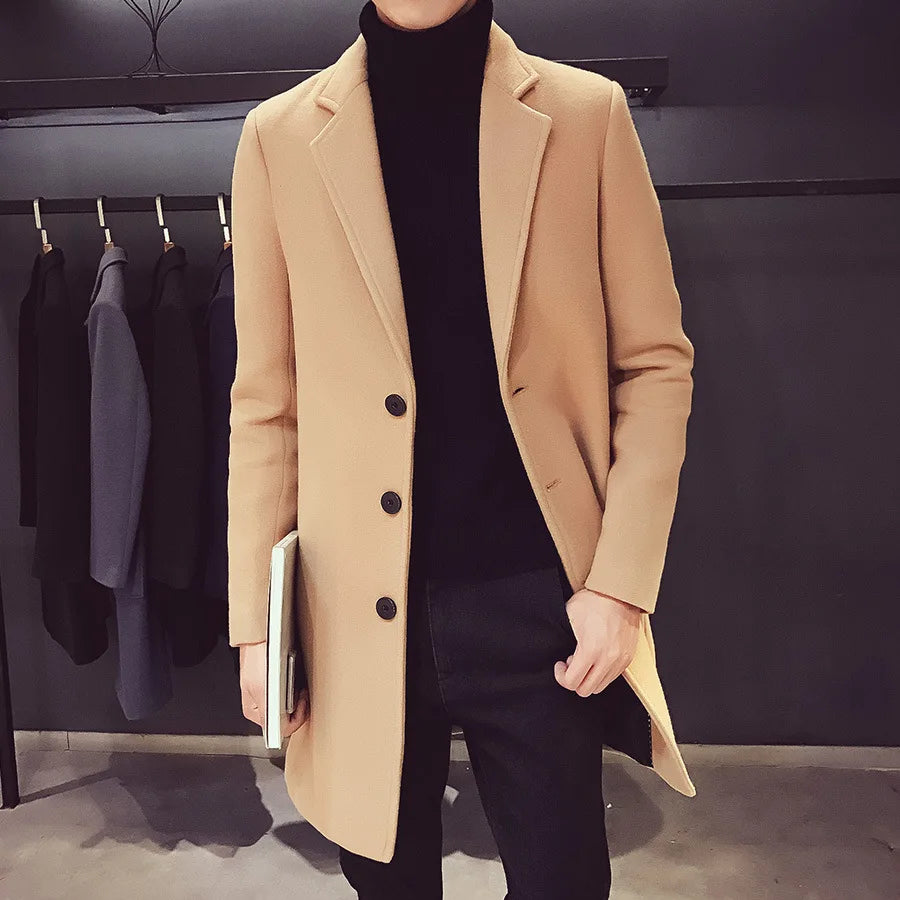 Men's Slim Trench Coat