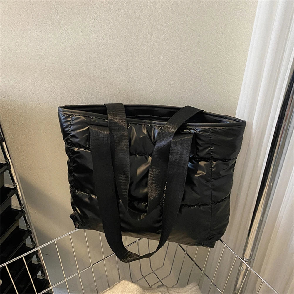 Quilted Puffer Tote Bag