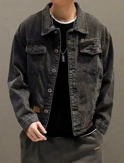 Vintage Black Washed Denim Jacket