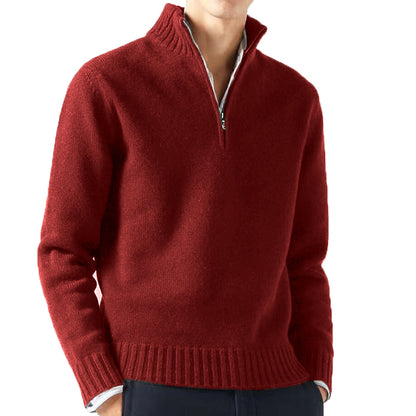 Men’s Half-Zip Knitted Sweater