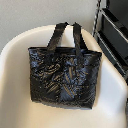 Quilted Puffer Tote Bag