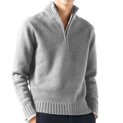 Men’s Half-Zip Knitted Sweater