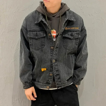 Vintage Black Washed Denim Jacket