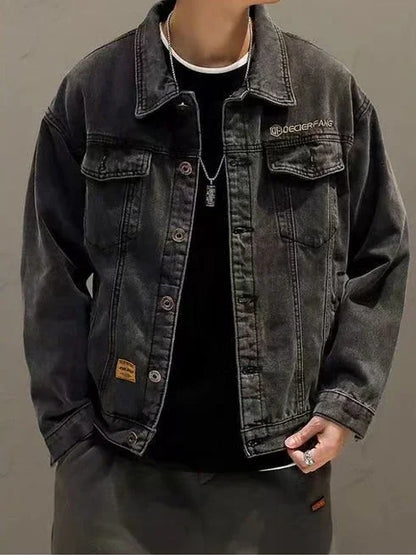 Vintage Black Washed Denim Jacket