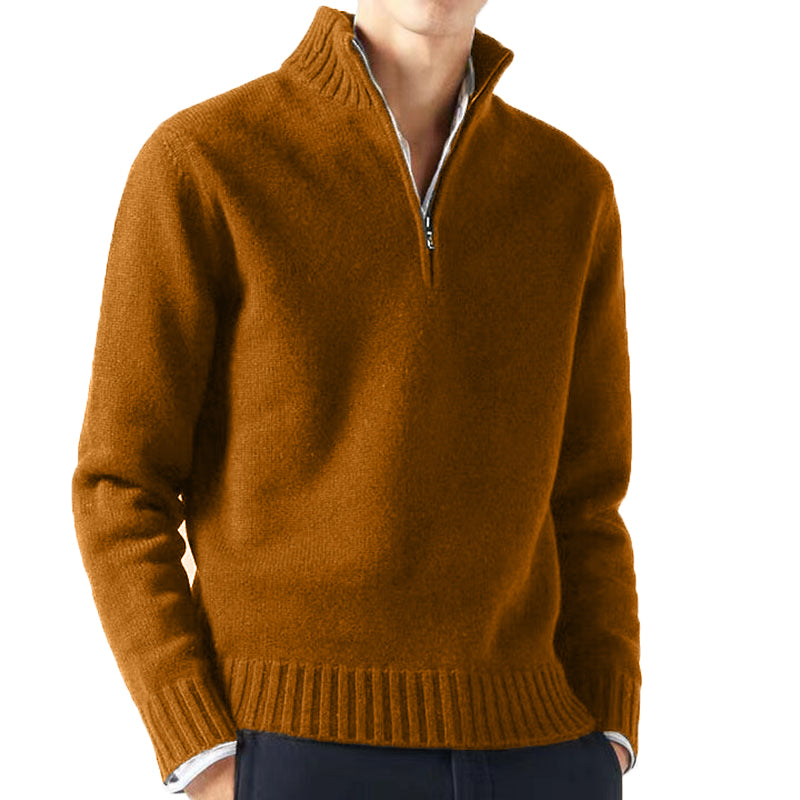 Men’s Half-Zip Knitted Sweater