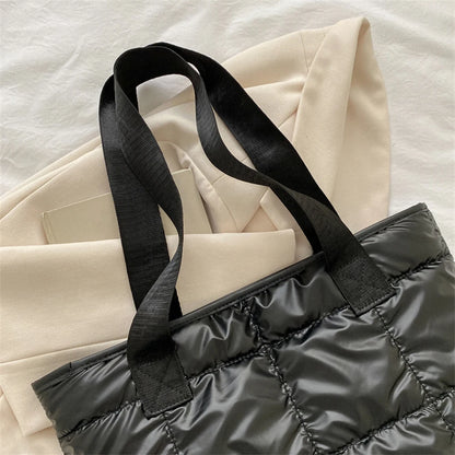 Quilted Puffer Tote Bag