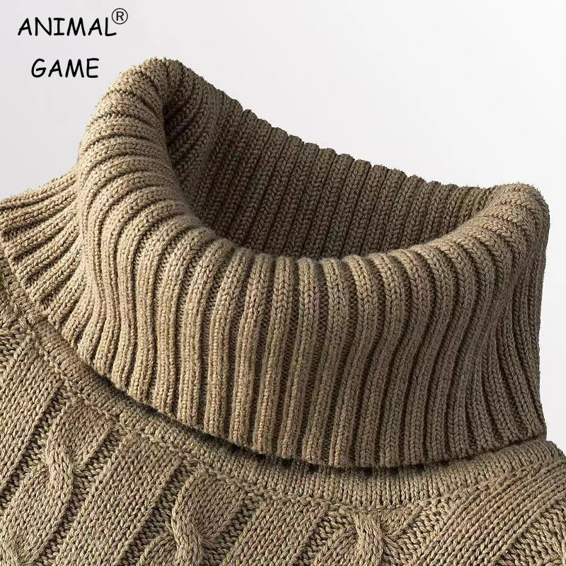 Men's Knit Turtleneck Sweater