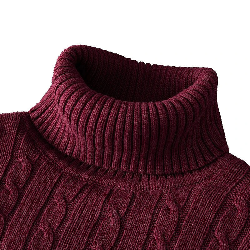 Men's Knit Turtleneck Sweater