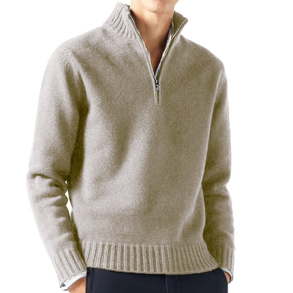 Men’s Half-Zip Knitted Sweater